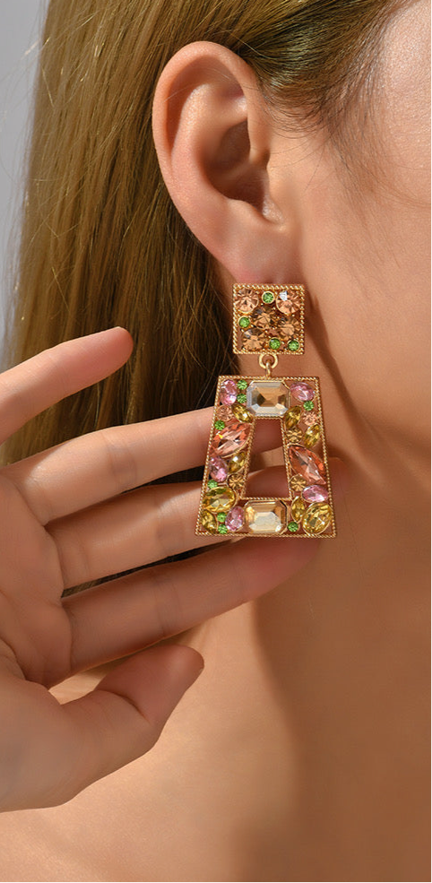 Σκουλαρίκια κρεμαστά με πέτρες