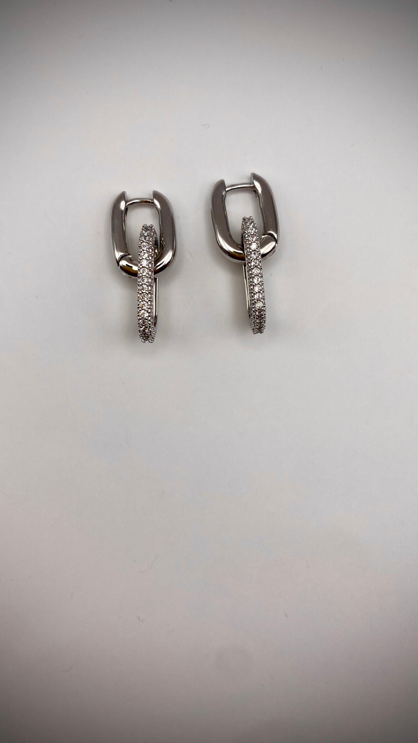 Σκουλαρίκια ασημένια κρεμαστά με στρας